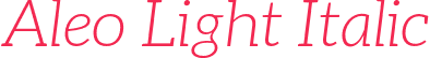 Aleo Light Italic